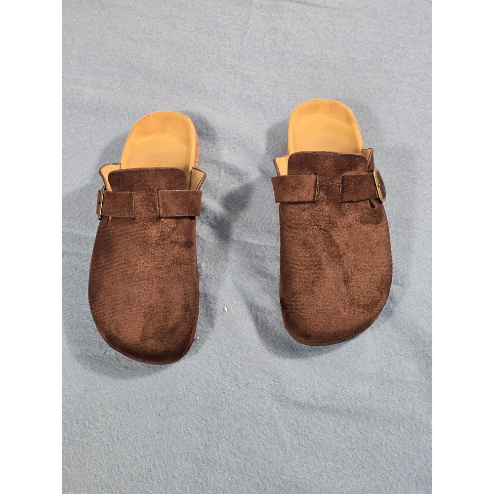 Chocolate Brown Slip-On Clogs sz 8